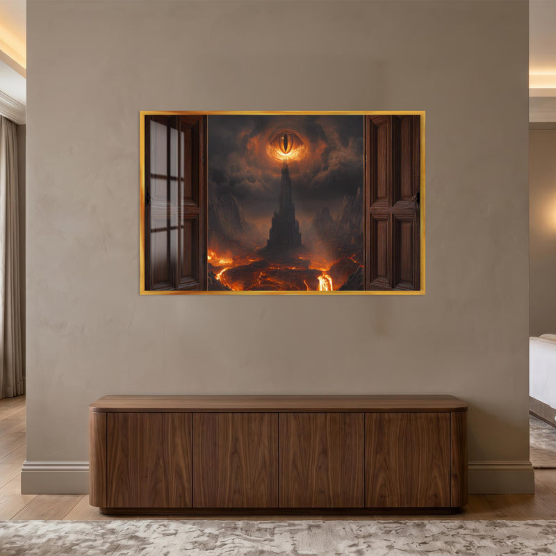 Eye Of The Inferno with gold frame