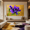 Artronauts Glass Print Purple Anemone Blooms Glass Wall Art