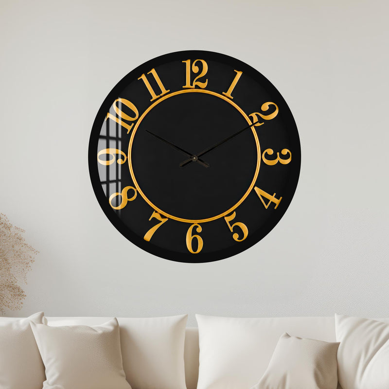 Golden Numeral Elegance with black frame