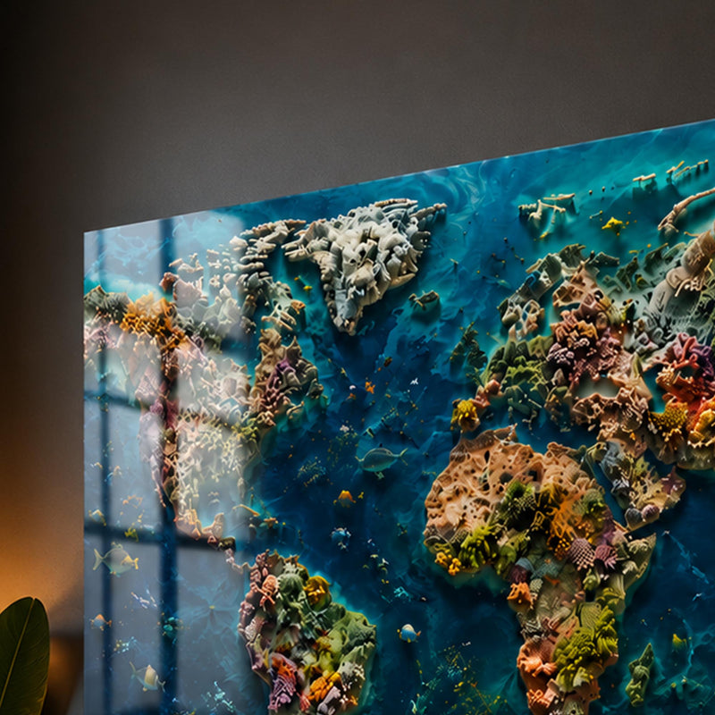 Coral Reef World Map lifestyle view
