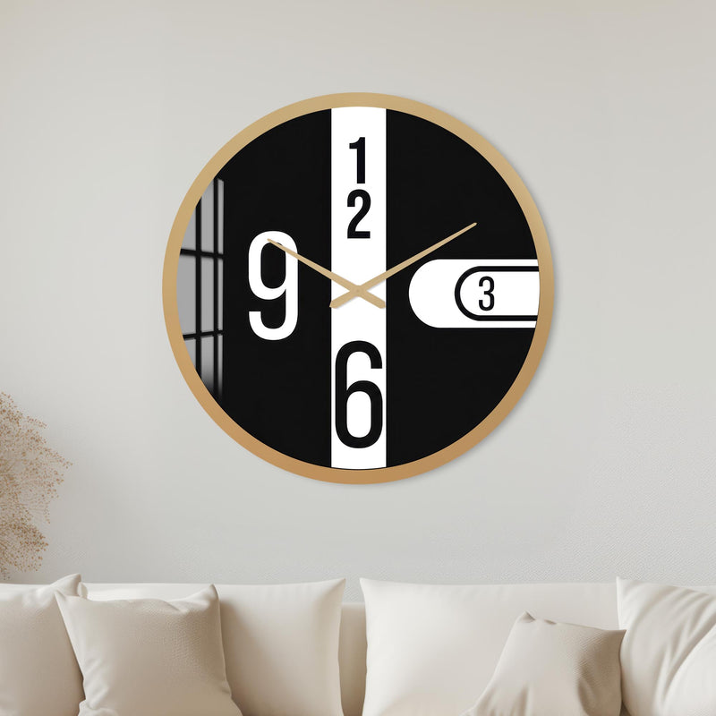 Modern Number Cross with gold frame
