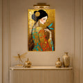 Golden Dragonfly Muse with gold frame