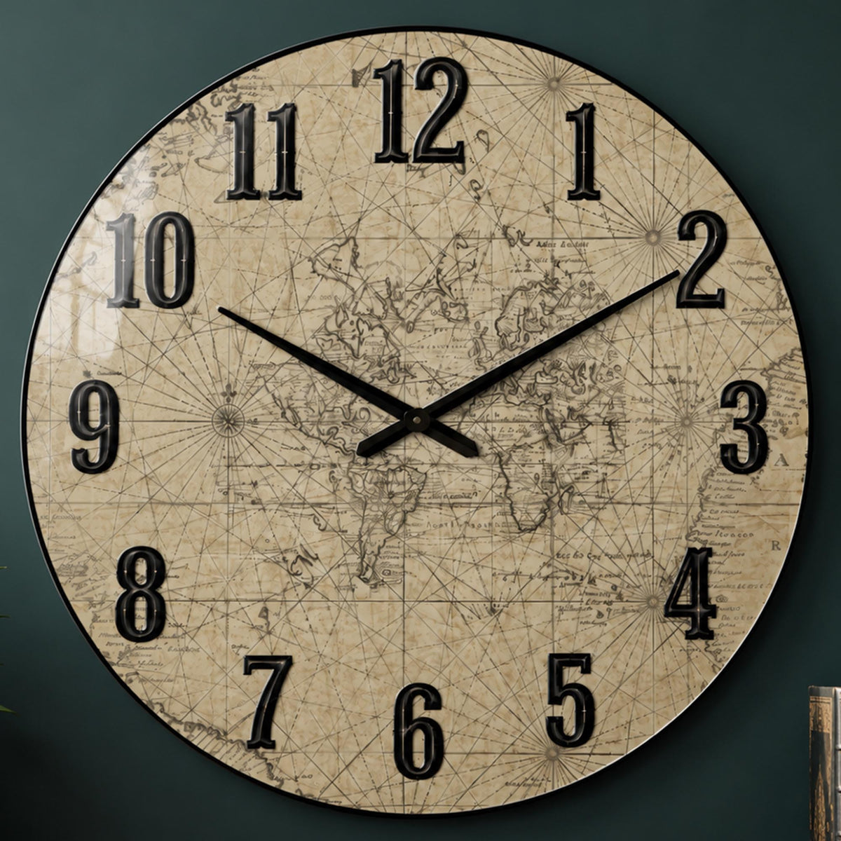 Vintage World Map lifestyle view