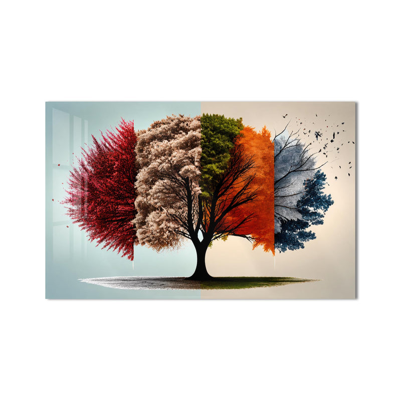Tree Through Seasons product shot on white background