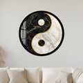 Marble Yin Yang with black frame