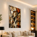 Artronauts Glass Print Geometric Saxophone Player Glass Wall Art