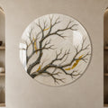 Golden Branches — tempered glass, ultra HD print, ready to hang