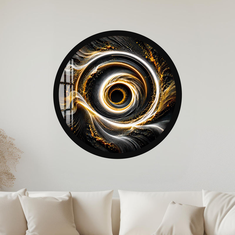 Golden Energy Vortex with black frame