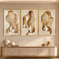 Sculptural Botanical with gold frame