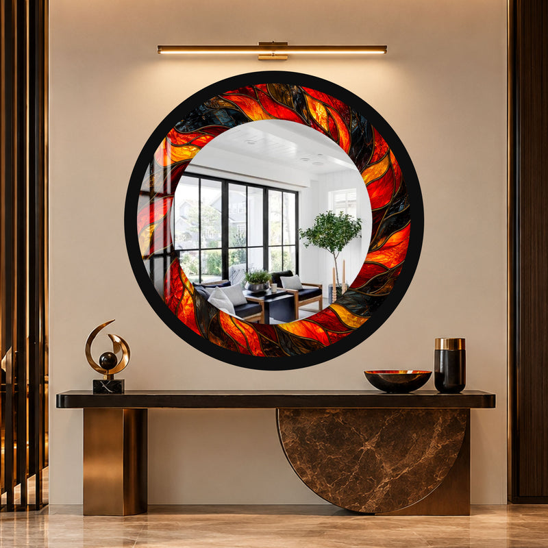 Molten Ember Swirl with black frame