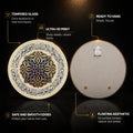 Ottoman Floral Medallion Plate — tempered glass, ultra HD print, ready to hang