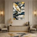Artronauts Glass Print Metallic Tropical Leaves Glass Wall Art