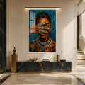 Artronauts Glass Print 12x18 cm | 4.7"x7.1" / White Sapphire Gaze Glass Wall Art