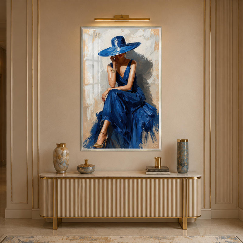 Sapphire Elegance with silver frame