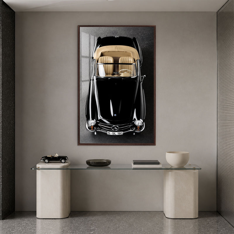 Classic Black Roadster with walnut frame