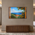 Citrus Coast Window with walnut frame