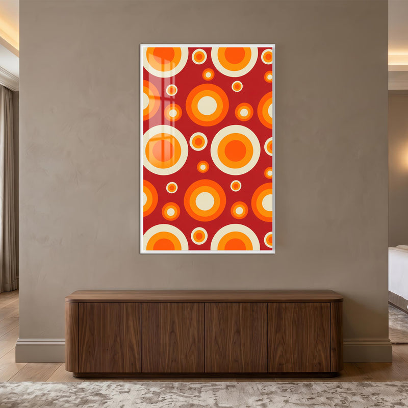 Retro Circle Rhythm with white frame