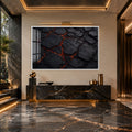 Molten Lava Rock with white frame
