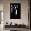 Midnight Muse with walnut frame