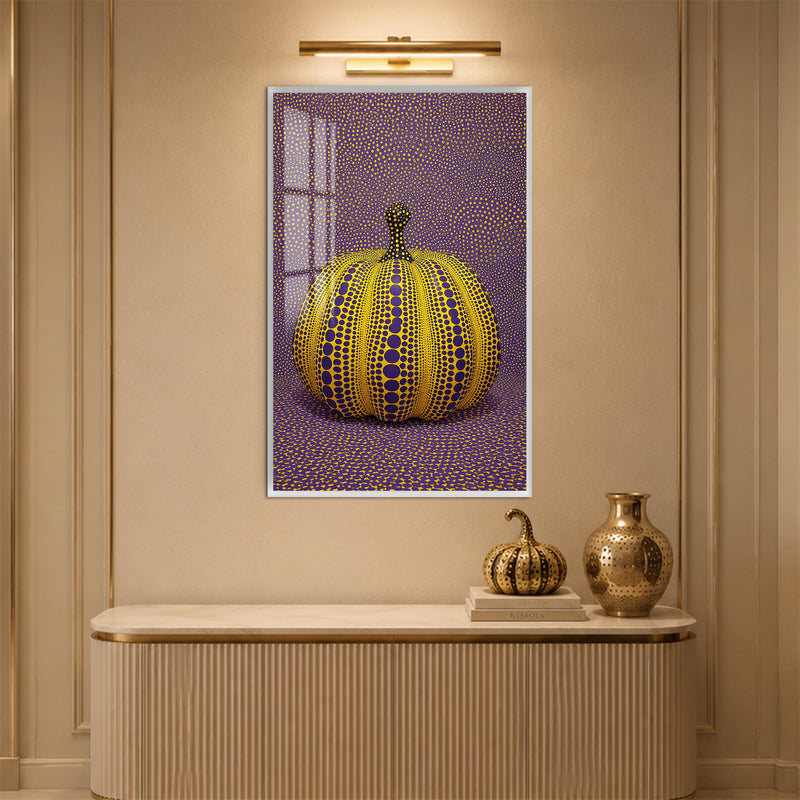 Dotted Golden Pumpkin with white frame