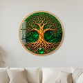 Emerald Tree Of Life with gold frame