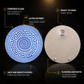 Greek Key Spiral — tempered glass, ultra HD print, ready to hang