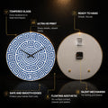 Greek Key Spiral — tempered glass, ultra HD print, ready to hang