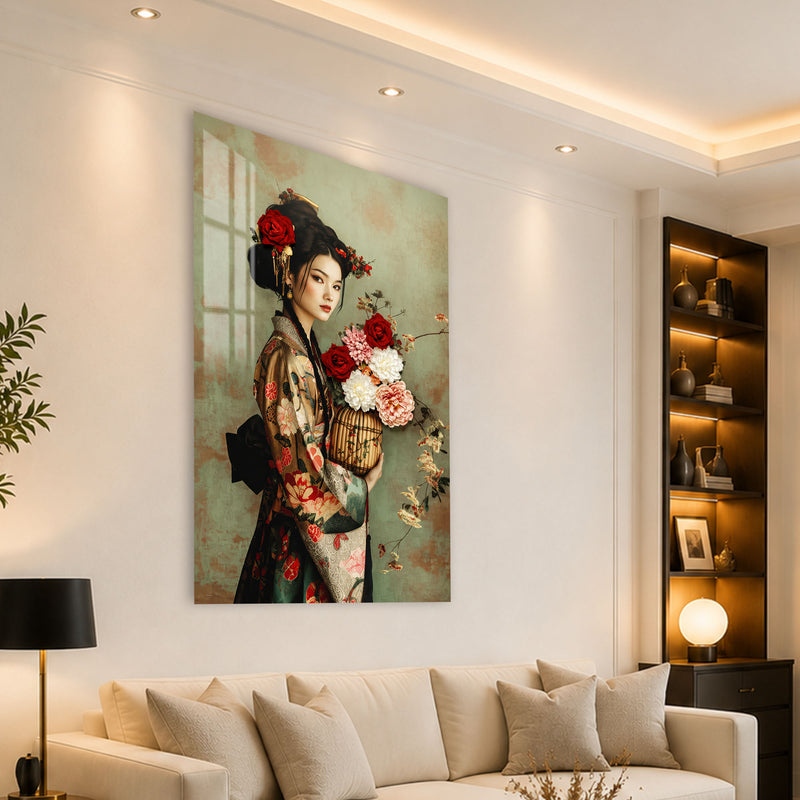 Rose Kimono angled lifestyle view