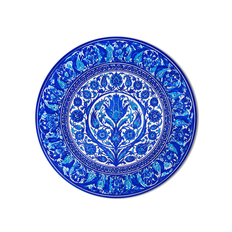 Cobalt Floral Medallion product shot on white background