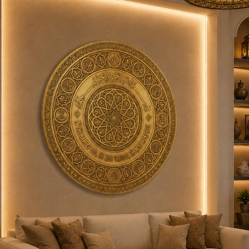 Antique Bronze Names Medallion lifestyle view