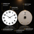 Classic Monochrome Dial — tempered glass, ultra HD print, ready to hang