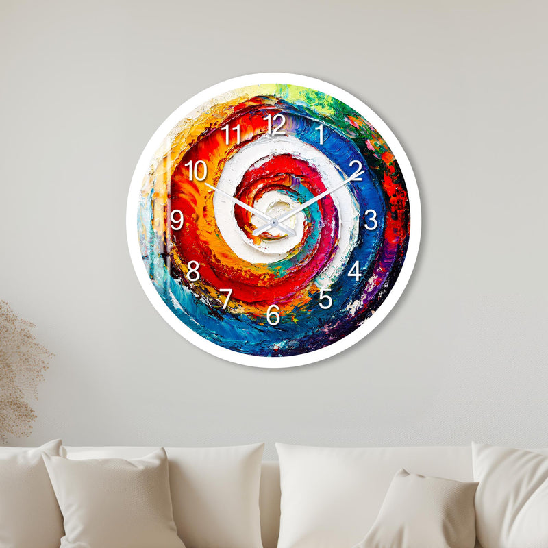 Vibrant Colour Swirl with white frame