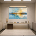 Golden Horizon Reflections with black frame