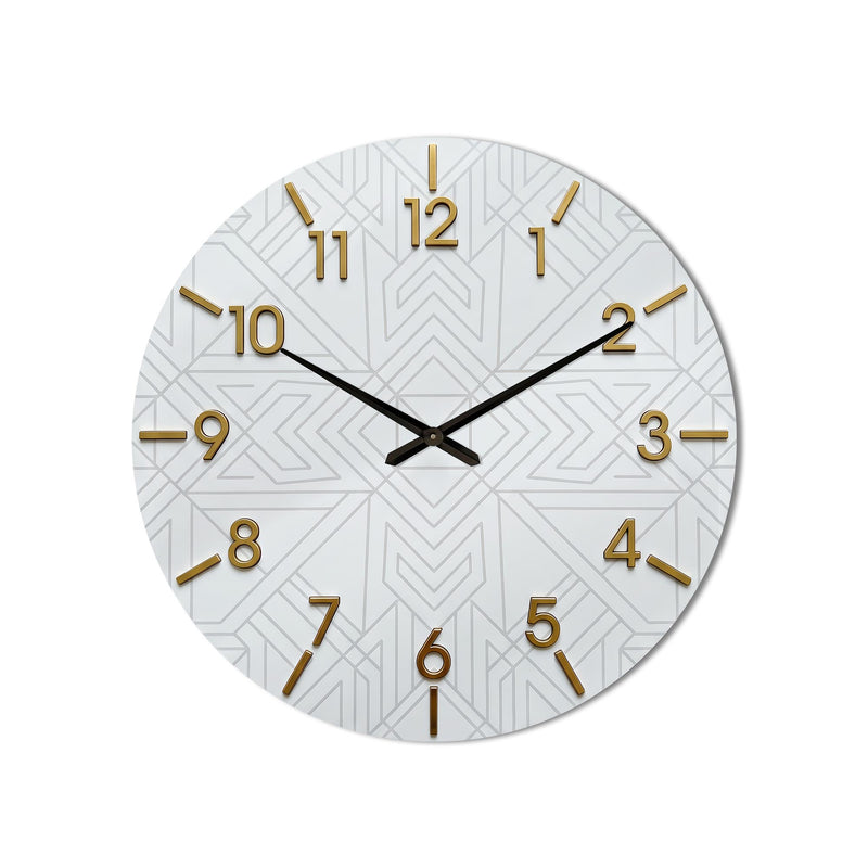 Golden Art Deco product shot on white background