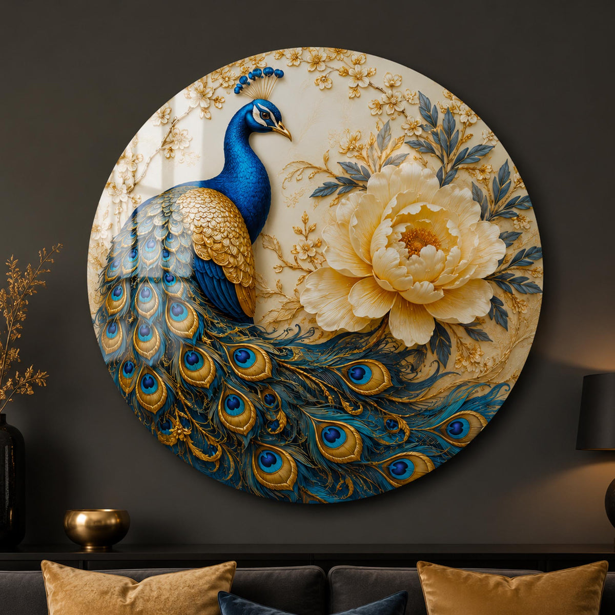 Regal Peacock Bloom in a modern room