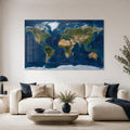 Satellite World Map lifestyle view