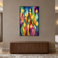 Radiant Candle Mosaic with walnut frame