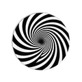 Monochrome Spiral Illusion product shot on white background