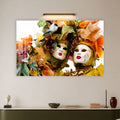 Venetian Carnival Masks in a modern room