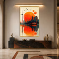 Artronauts Glass Print 12x18 cm | 4.7"x7.1" / Gold Toronto Sunset Glass Wall Art