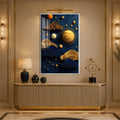Gilded Cosmic Dreams with silver frame