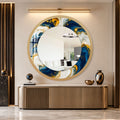Gilded Ocean Swirl with gold frame