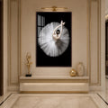 White Tutu From Above with walnut frame