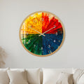 Rainbow Radial Burst with gold frame