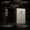Molten Ember Veins — tempered glass, ultra HD print, ready to hang