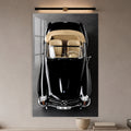 Classic Black Roadster in a modern room