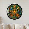 Jungle Kingdom Mandala with black frame