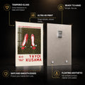Avant-Garde Red Heels — tempered glass, ultra HD print, ready to hang