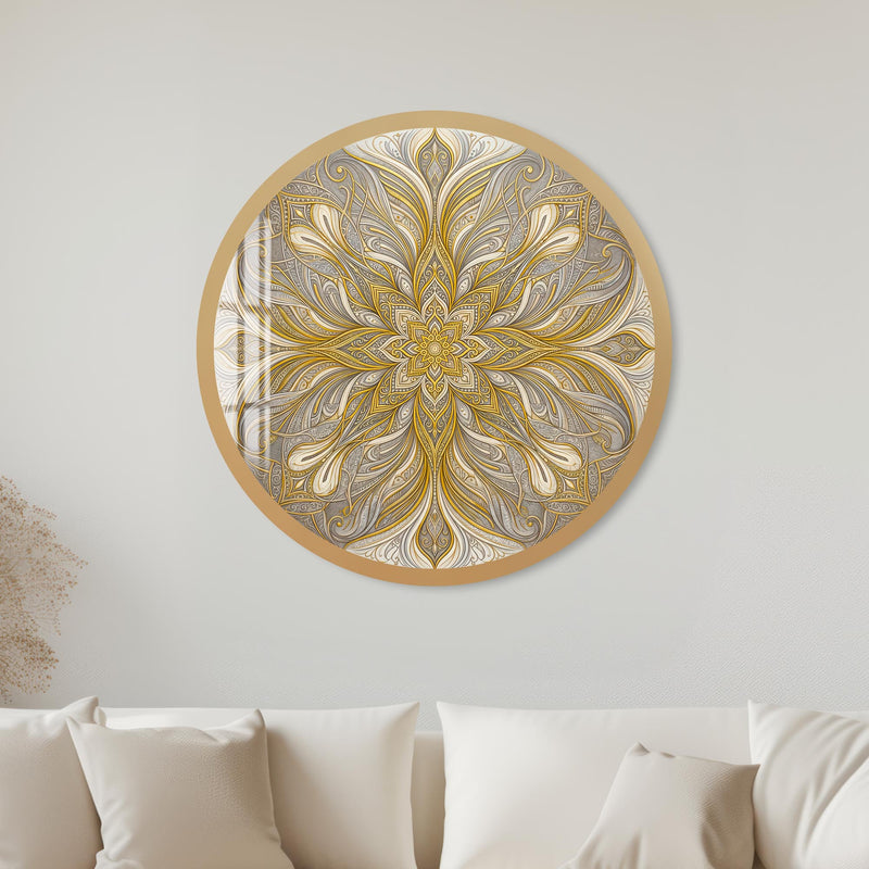 Gilded Petal Symphony with black frame