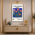 Kusama Floral Reverie with walnut frame
